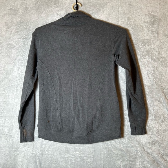 Lululemon On The Double Pullover Sweatshirt Womens 10 Gray Athletic Cowl Neck‎ - Picture 7 of 13